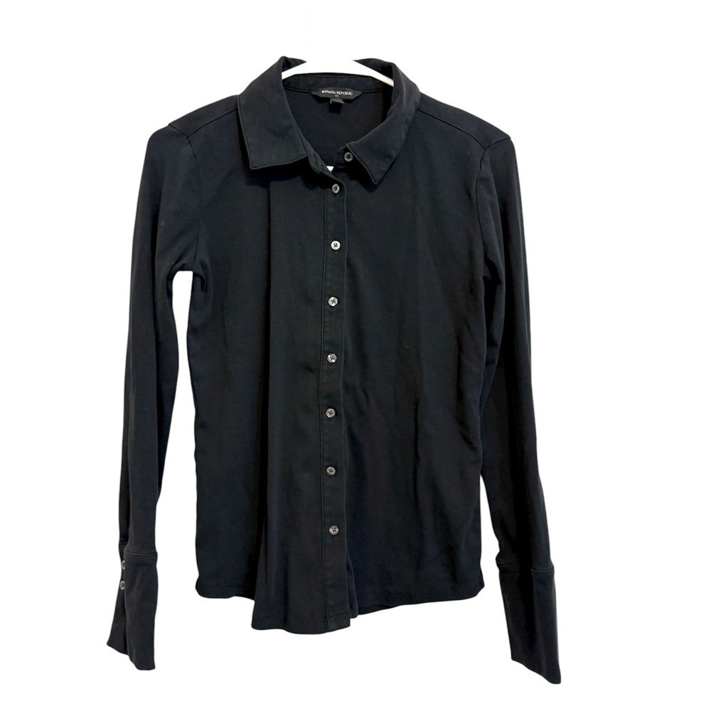 2/$30 Banana Republic - Black Button Down Long Sleeve Collared Shirt Size Small